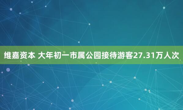 维嘉资本 大年初一市属公园接待游客27.31万人次